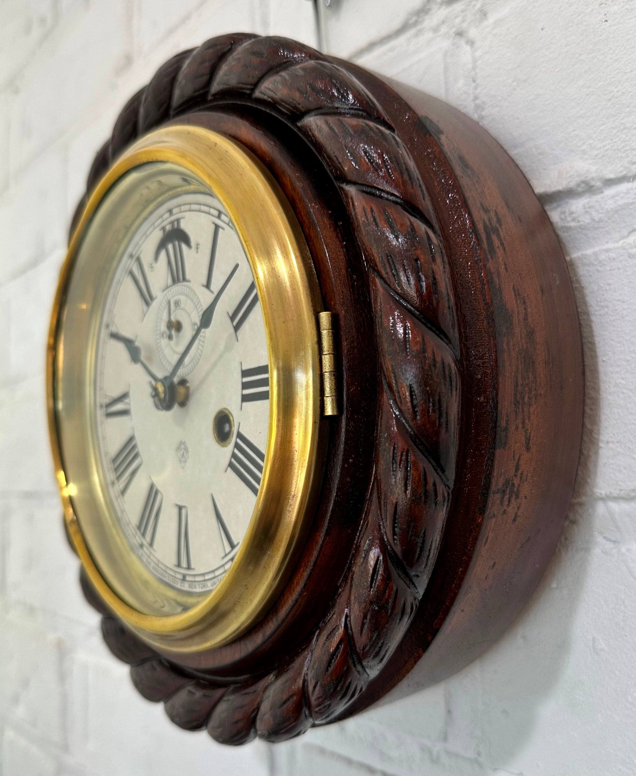 Antique Ansonia Cable Lever Wall Clock | eXibit collection