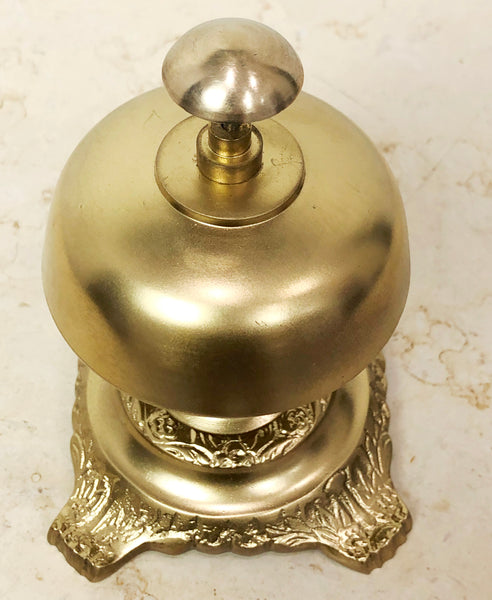 Vintage BRASS Shop Counter Desk Service Bell | eXibit collection