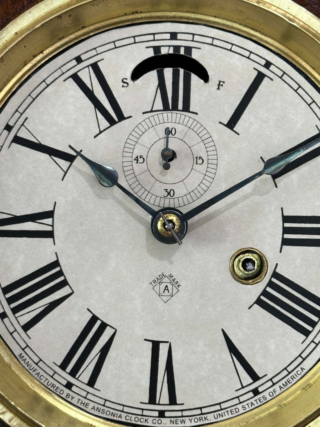 Antique Ansonia Cable Lever Wall Clock | Adelaide Clocks