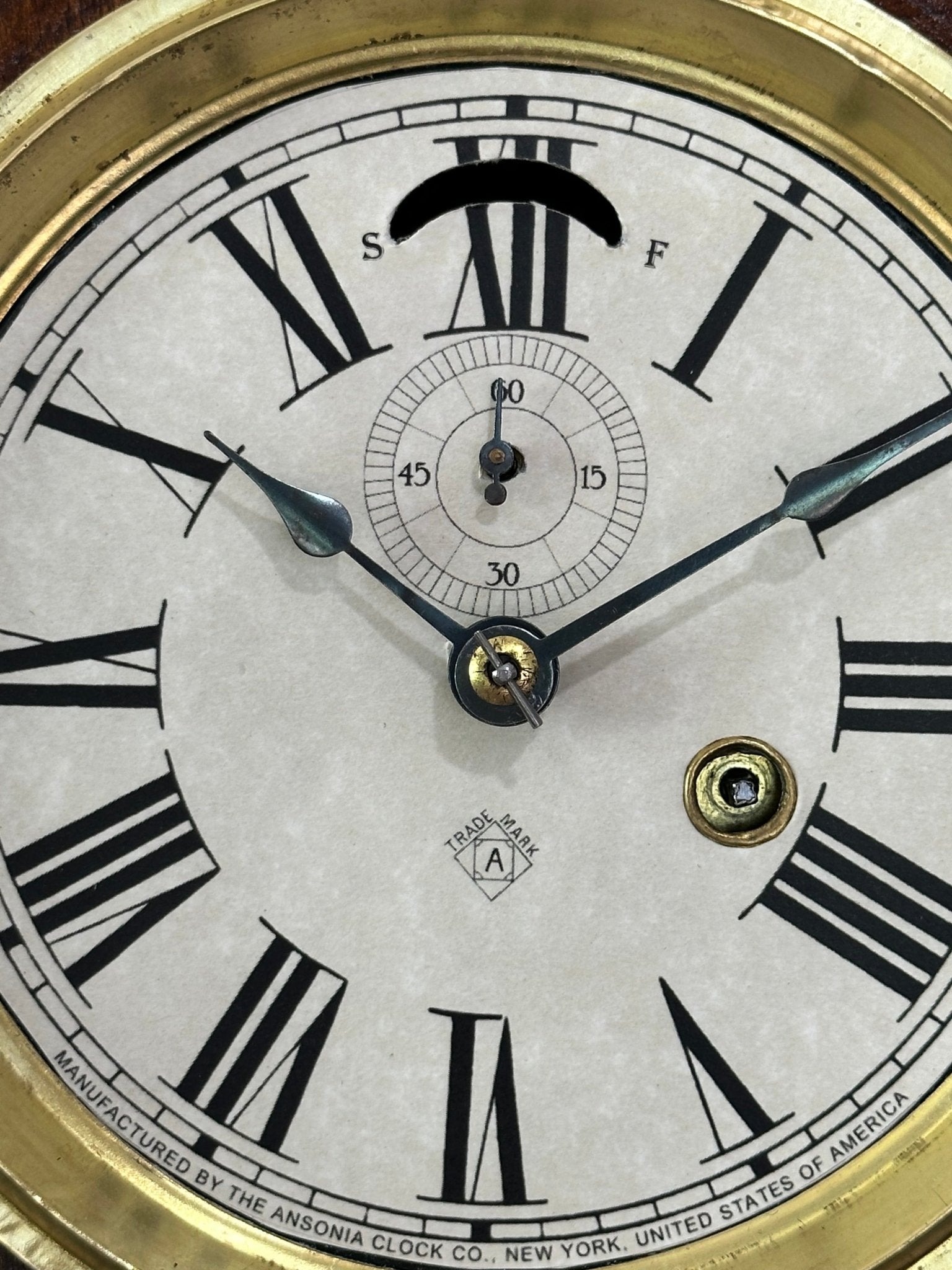 Antique Ansonia Cable Lever Wall Clock | Adelaide Clocks