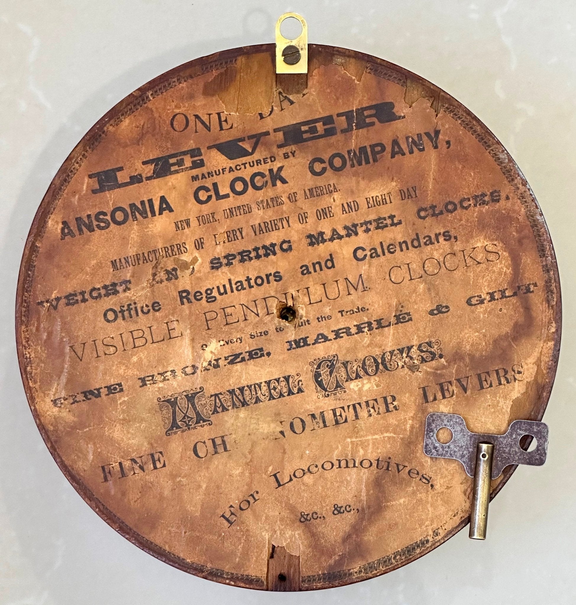 Antique Ansonia Cable Lever Wall Clock | Adelaide Clocks