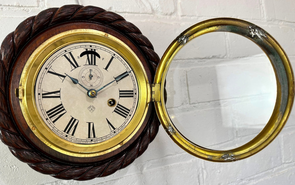 Antique Ansonia Cable Lever Wall Clock | Adelaide Clocks