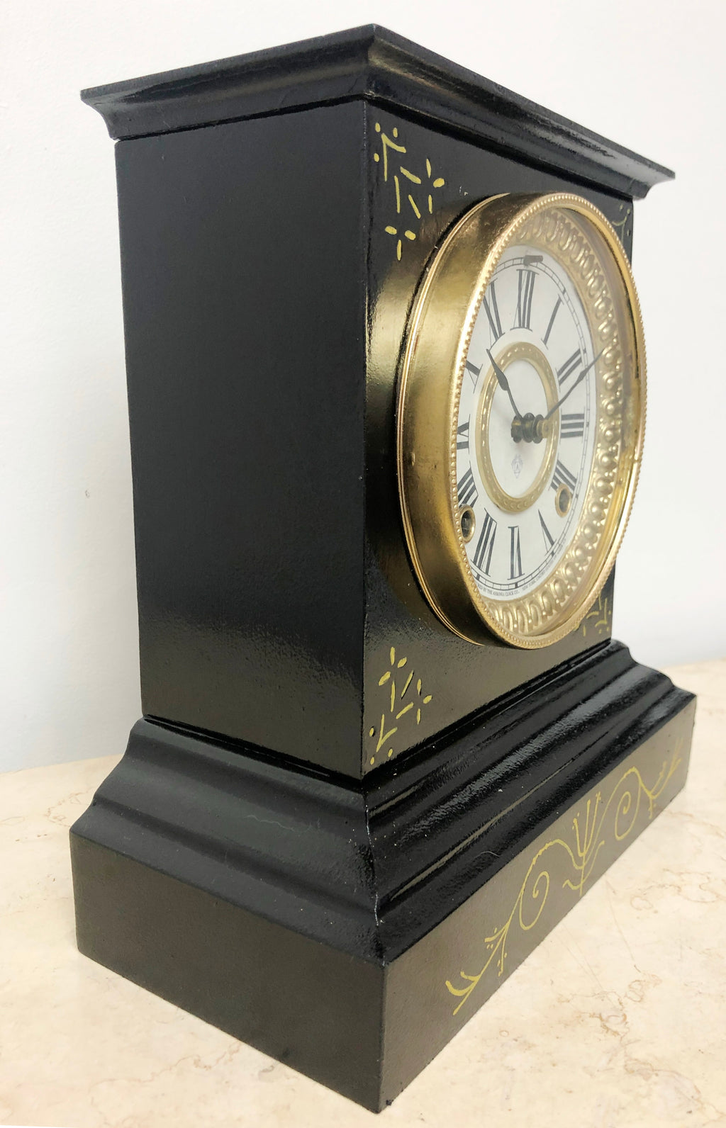 Antique ANSONIA U.S.A Cast Iron Mantel Clock | eXibit collection