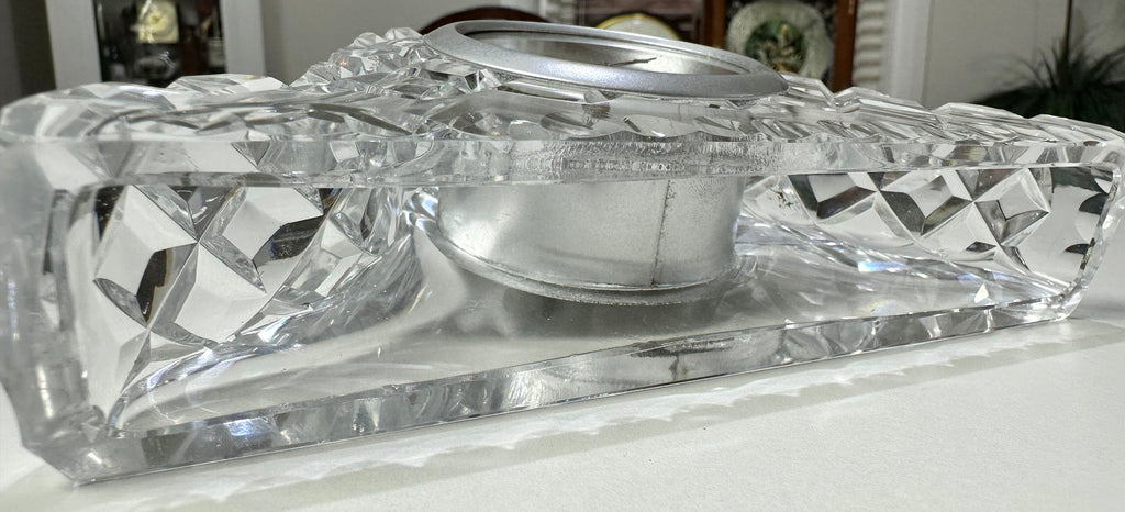 Vintage French Diamond Crystal Cut Desk Alarm Clock | eXibit collection