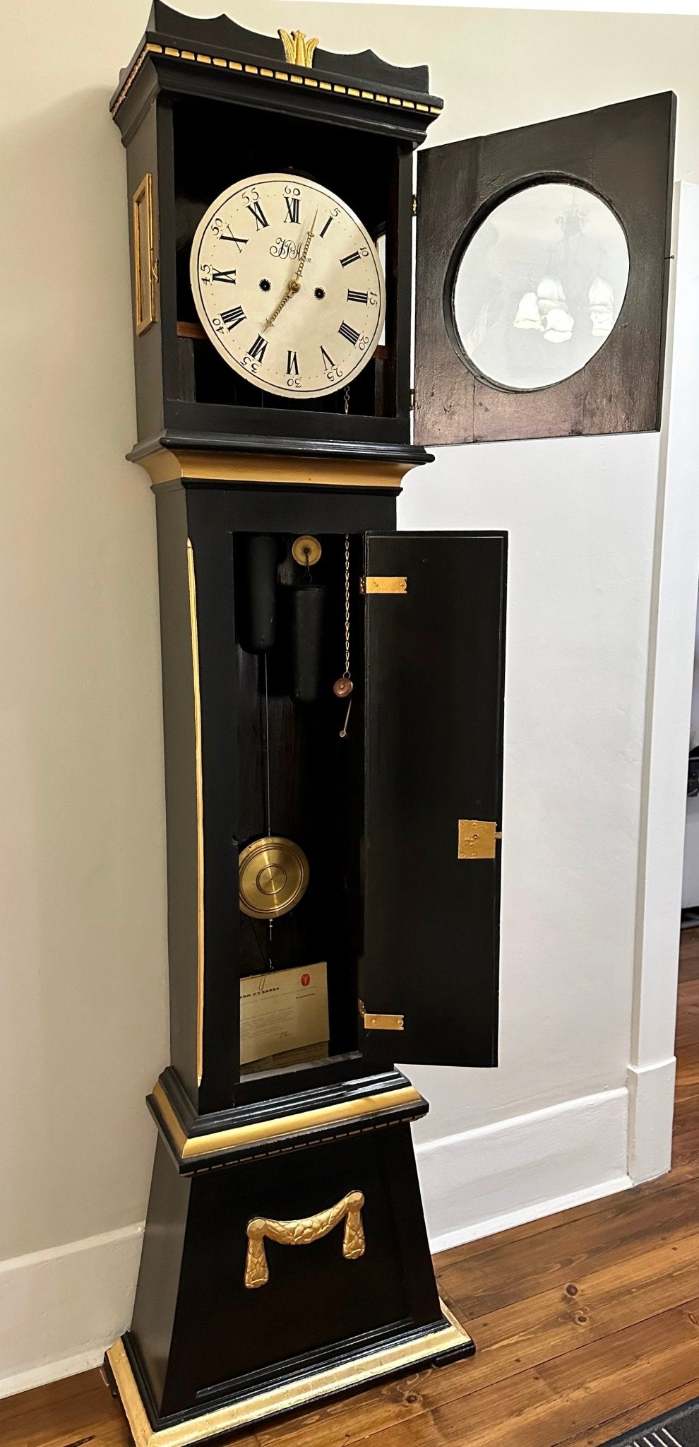 Antique J.P. Arboe Bell Chime Bornholm Grandfather Clock | Adelaide Clocks