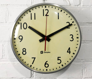 Vintage SIMPLEX Battery Wall School Clock | eXibit collection