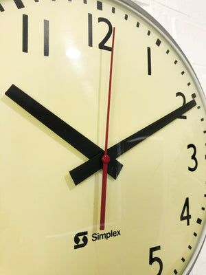 Vintage SIMPLEX Battery Wall School Clock | eXibit collection