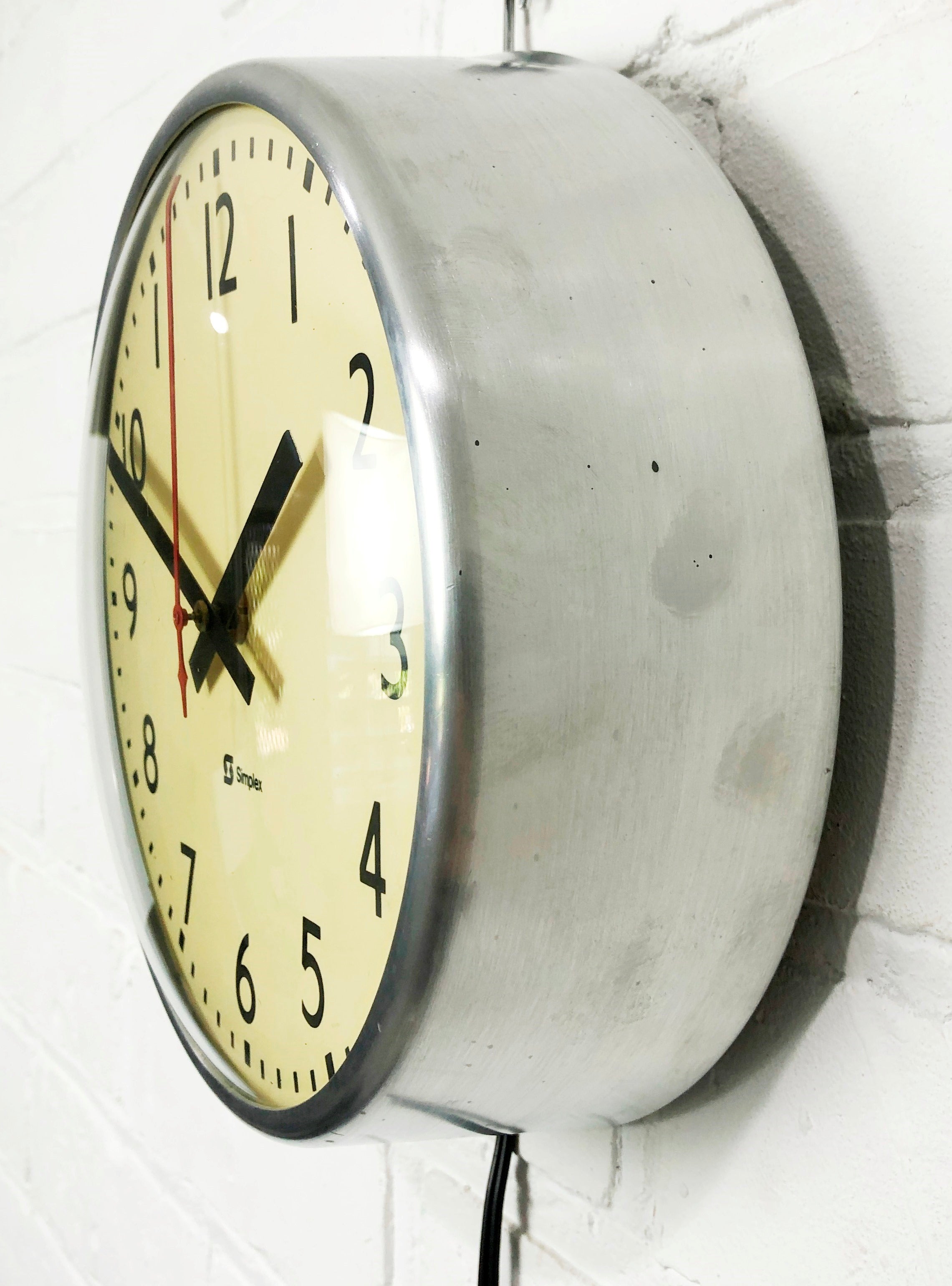 Vintage SIMPLEX Electric Wall School Clock | eXibit collection