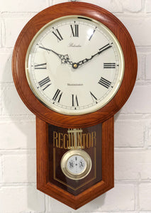 Vintage Westminster Musical Chime Regulator Battery Wall Clock | eXibit collection