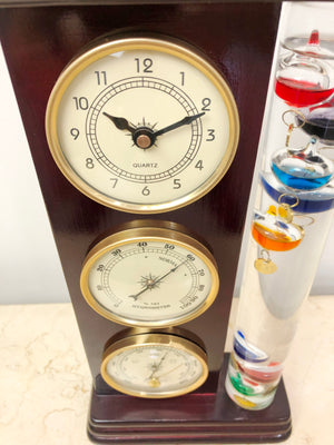 Vintage Galileo Weather Station Barometer, Hygrometer & Clock | eXibit collection