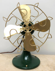 Vintage AUSTRALIAN Cast Iron ELCON Brass Fan | eXibit collection