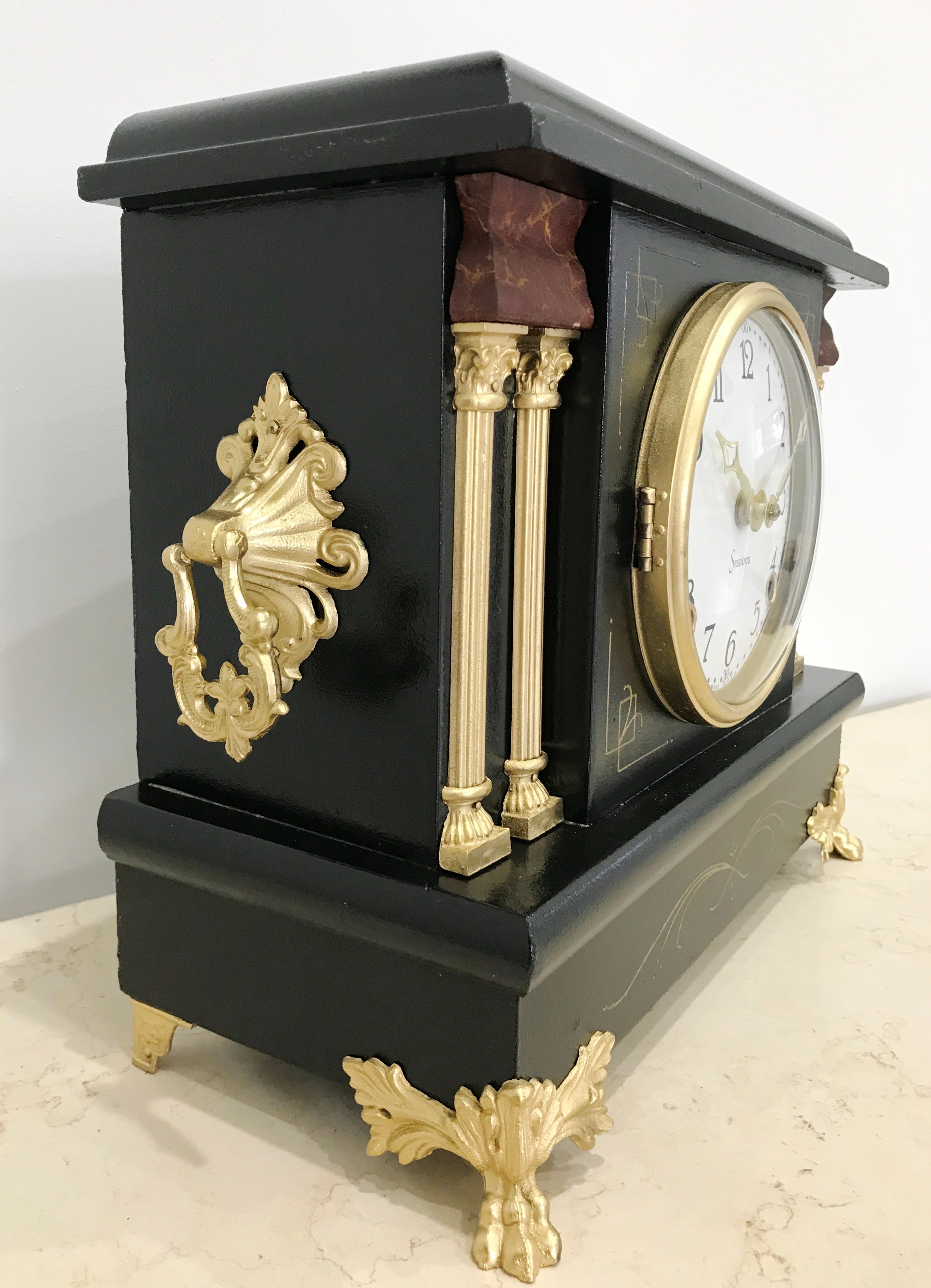 Antique Sessions Quartz Battery Mantel Clock  | eXibit collection