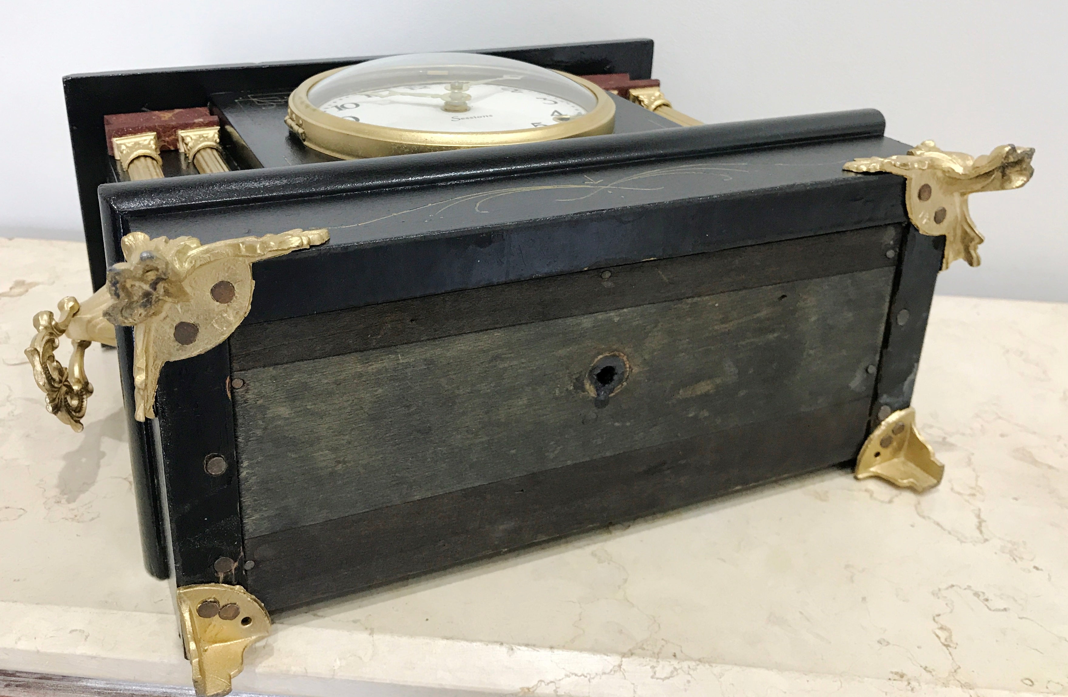 Antique Sessions Quartz Battery Mantel Clock  | eXibit collection