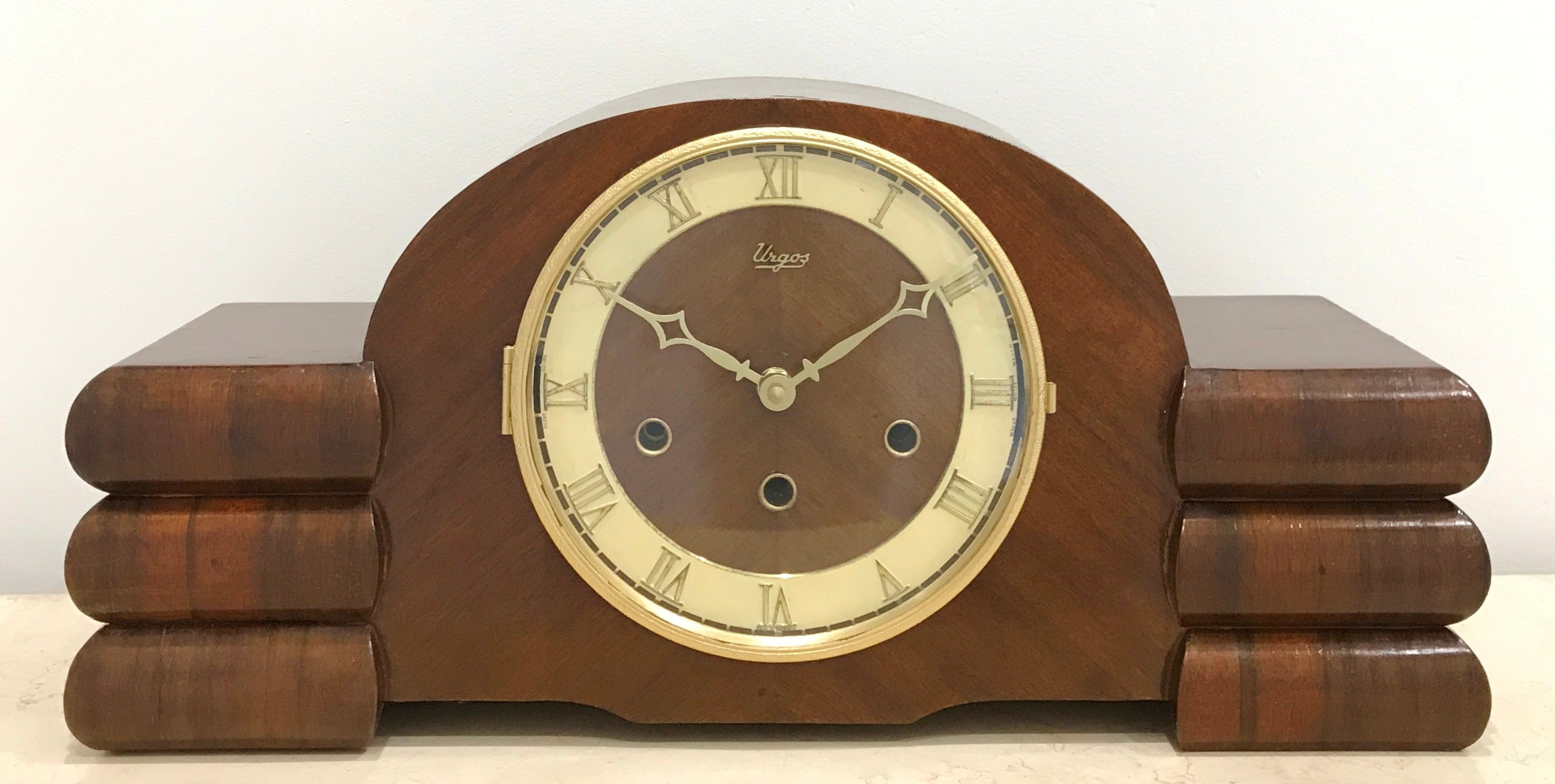 Original Vintage URGOS Battery Mantel Clock | eXibit collection