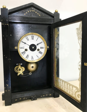 Antique JEROME Cathedral Quartz Battery Mantel Clock | eXibit collection
