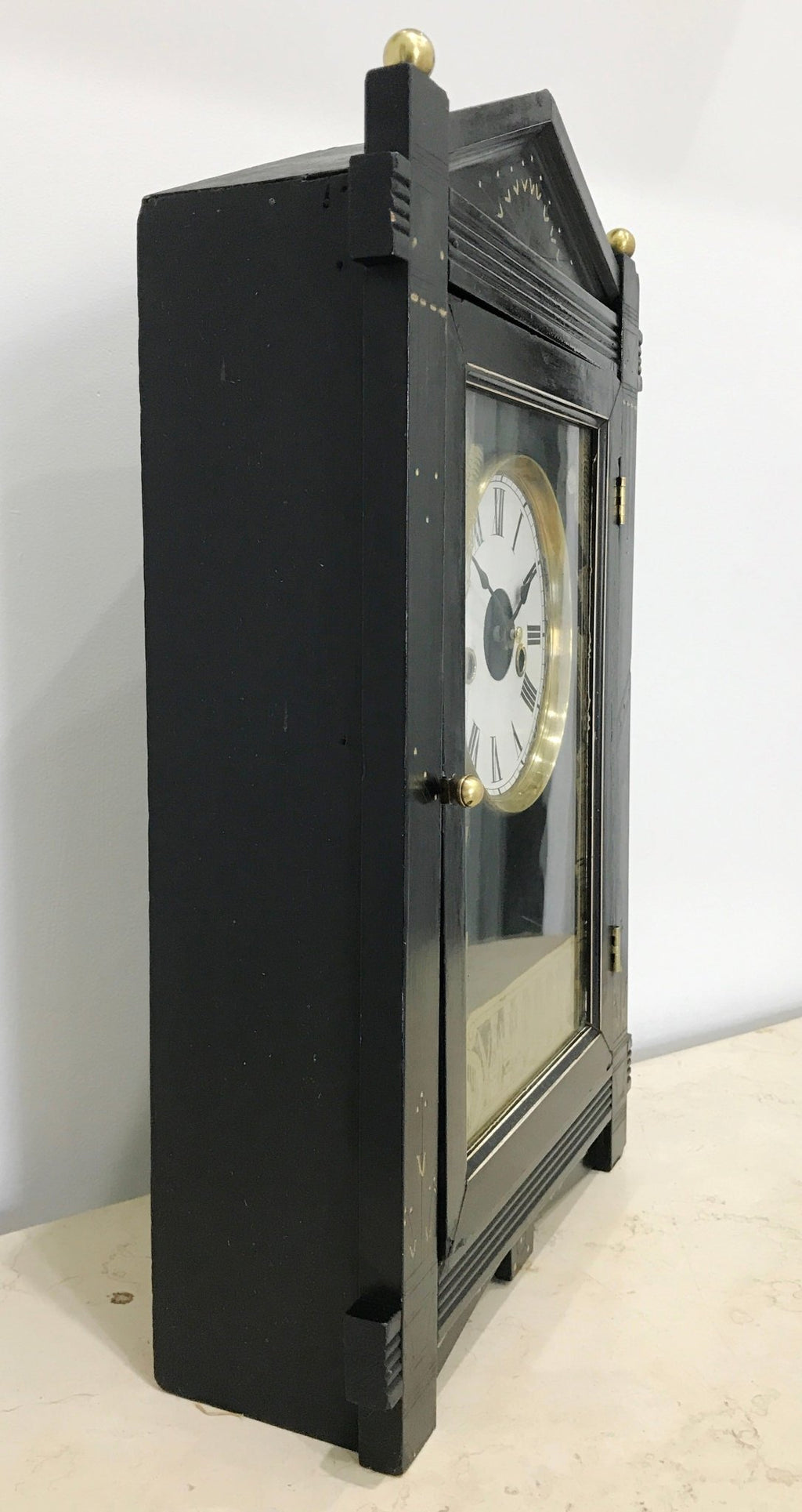Antique JEROME Cathedral Quartz Battery Mantel Clock | eXibit collection
