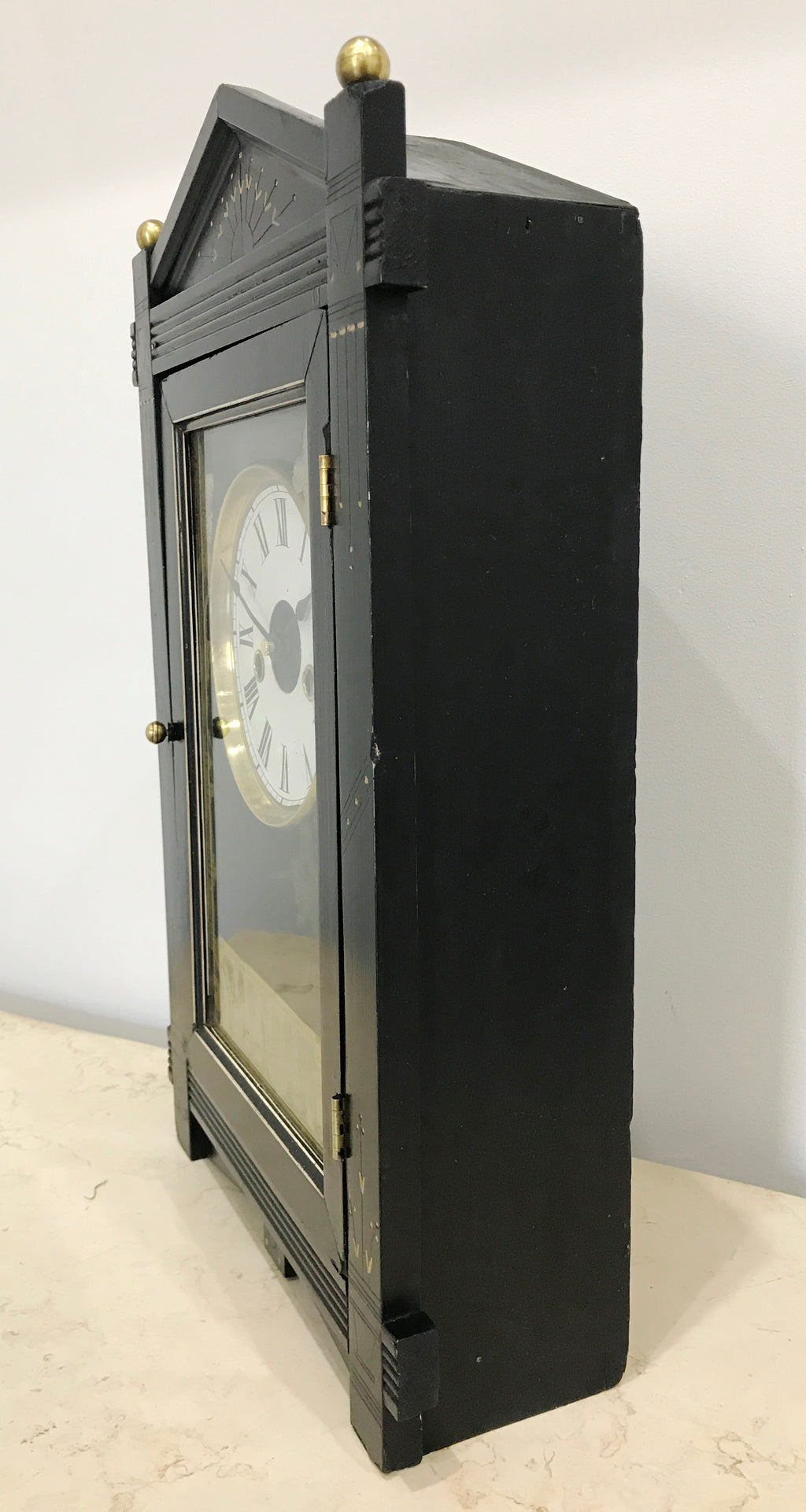 Antique JEROME Cathedral Quartz Battery Mantel Clock | eXibit collection