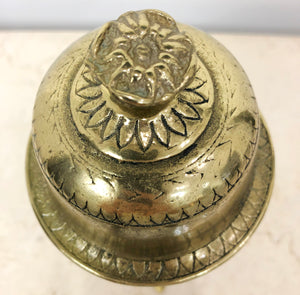 Antique Ornate BRASS Figural Cherub Service Call Hotel Tabletop Bell | Adelaide Clocks
