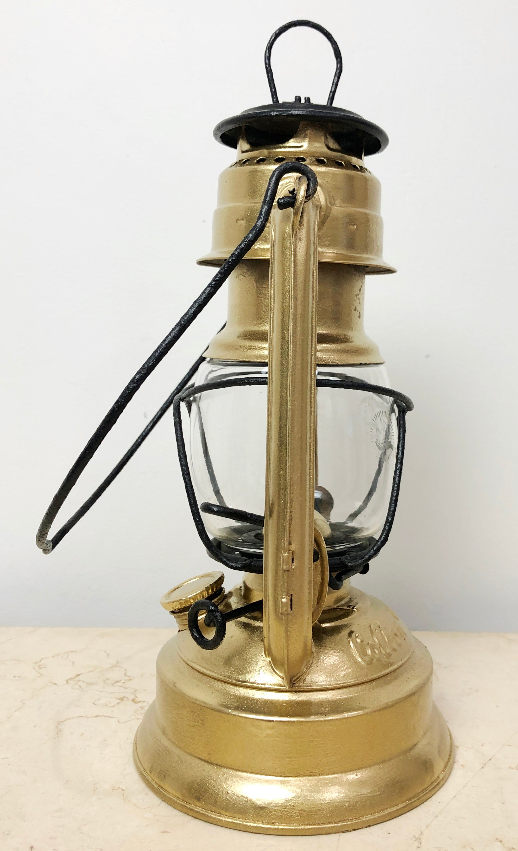 Vintage COLTON Goldblast Brass Australian Miners Lamp | eXibit collection