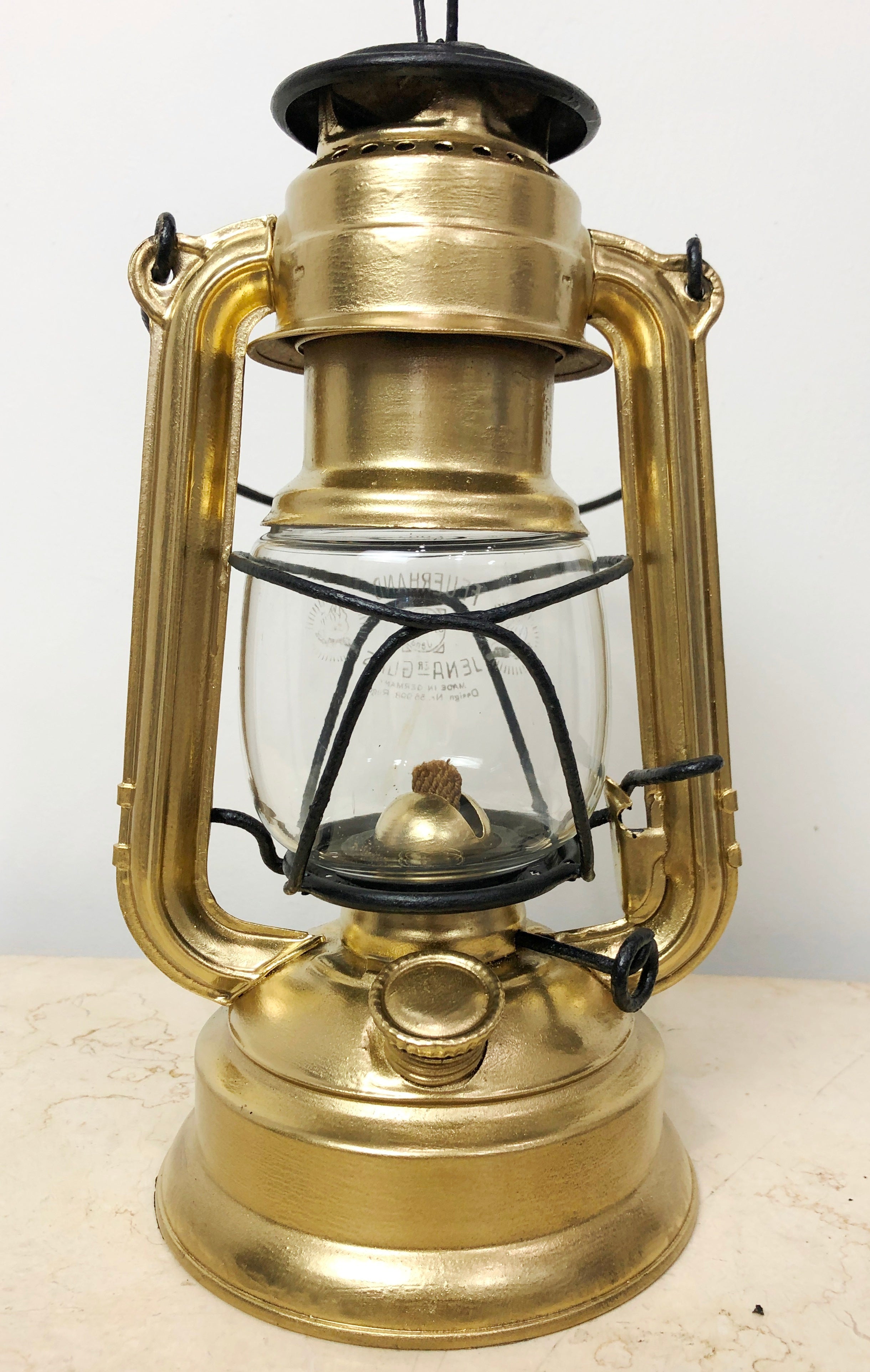 Vintage COLTON Goldblast Brass Australian Miners Lamp | eXibit collection