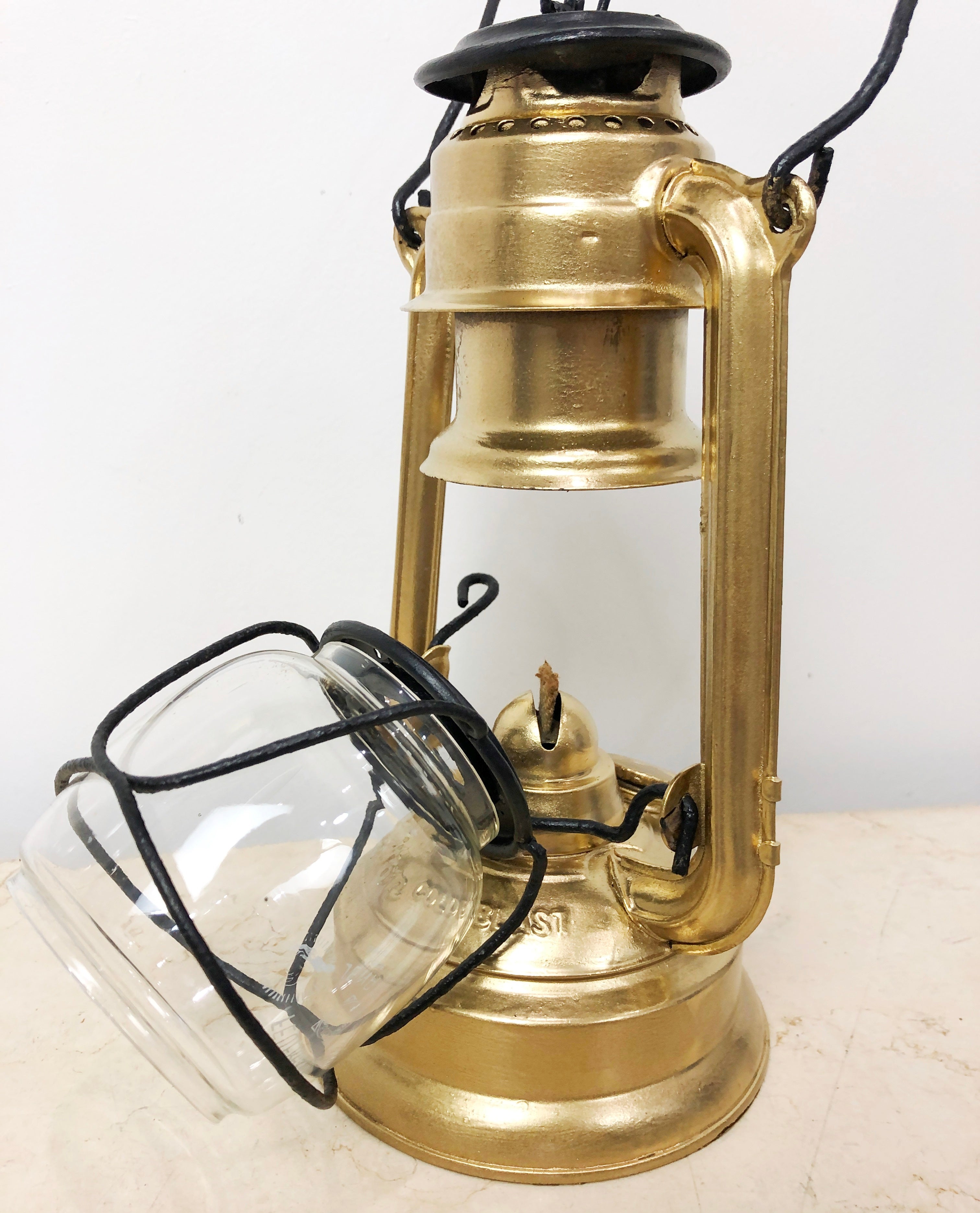 Vintage COLTON Goldblast Brass Australian Miners Lamp | eXibit collection