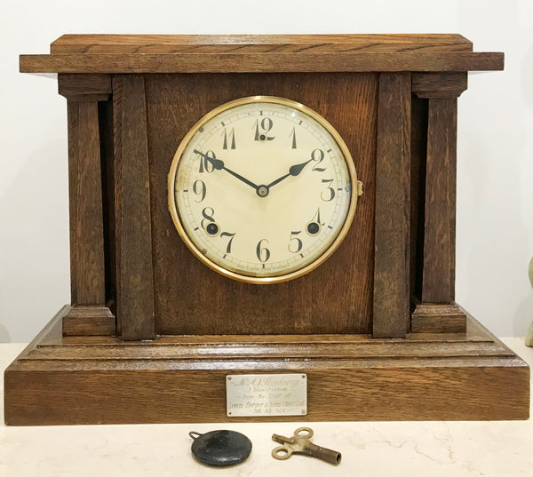 Original Antique USA Hammer Chime Mantel Clock | eXibit collection