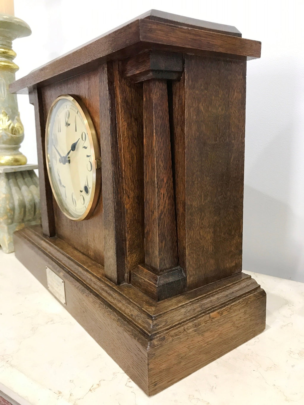 Original Antique USA Hammer Chime Mantel Clock | eXibit collection