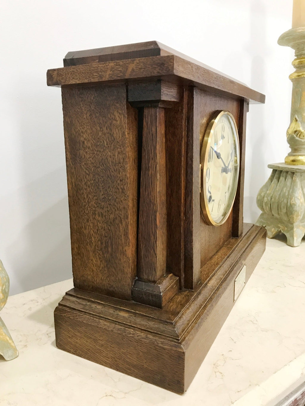 Original Antique USA Hammer Chime Mantel Clock | eXibit collection