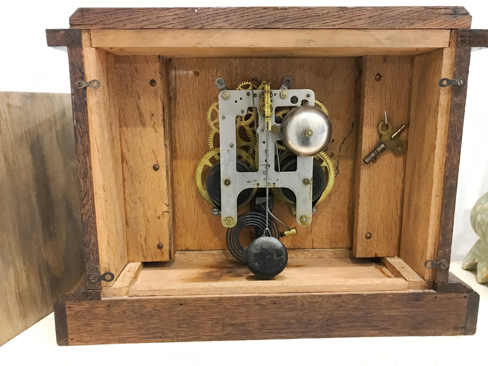 Original Antique USA Hammer Chime Mantel Clock | eXibit collection