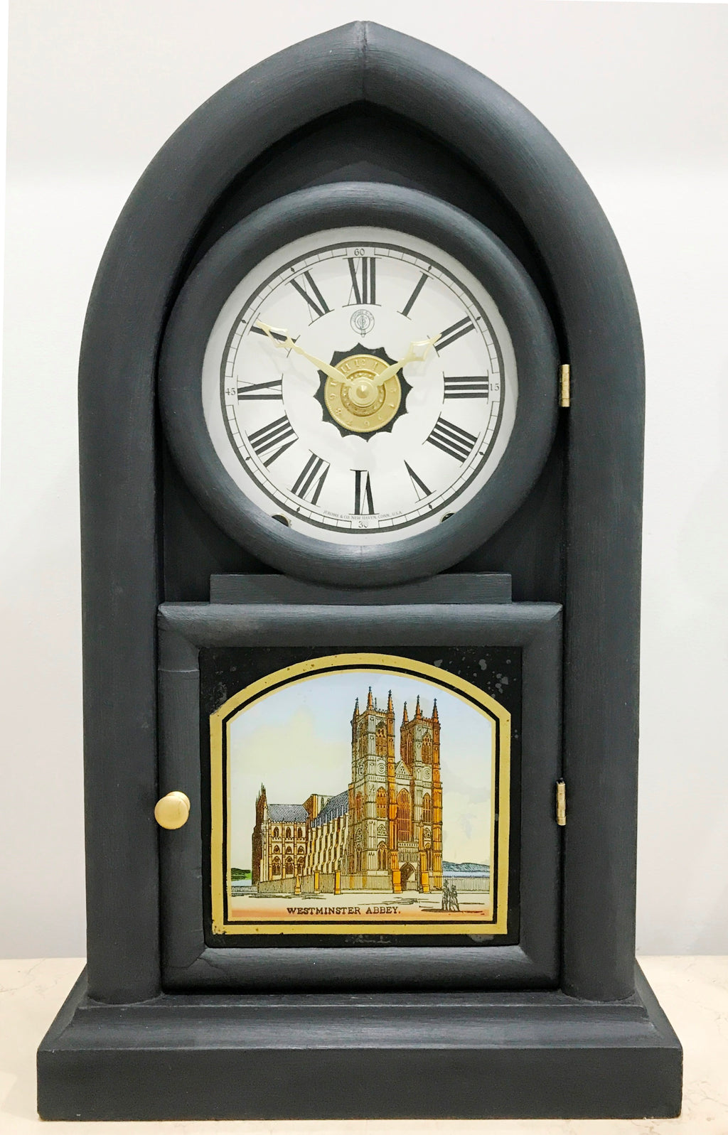 Antique Jerome Cathedral Westminster Abby Battery Mantel Clock | Adelaide Clocks
