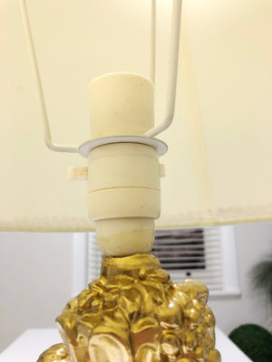 Vintage Ornate Gold Cherub Table Lamp | eXibit collection