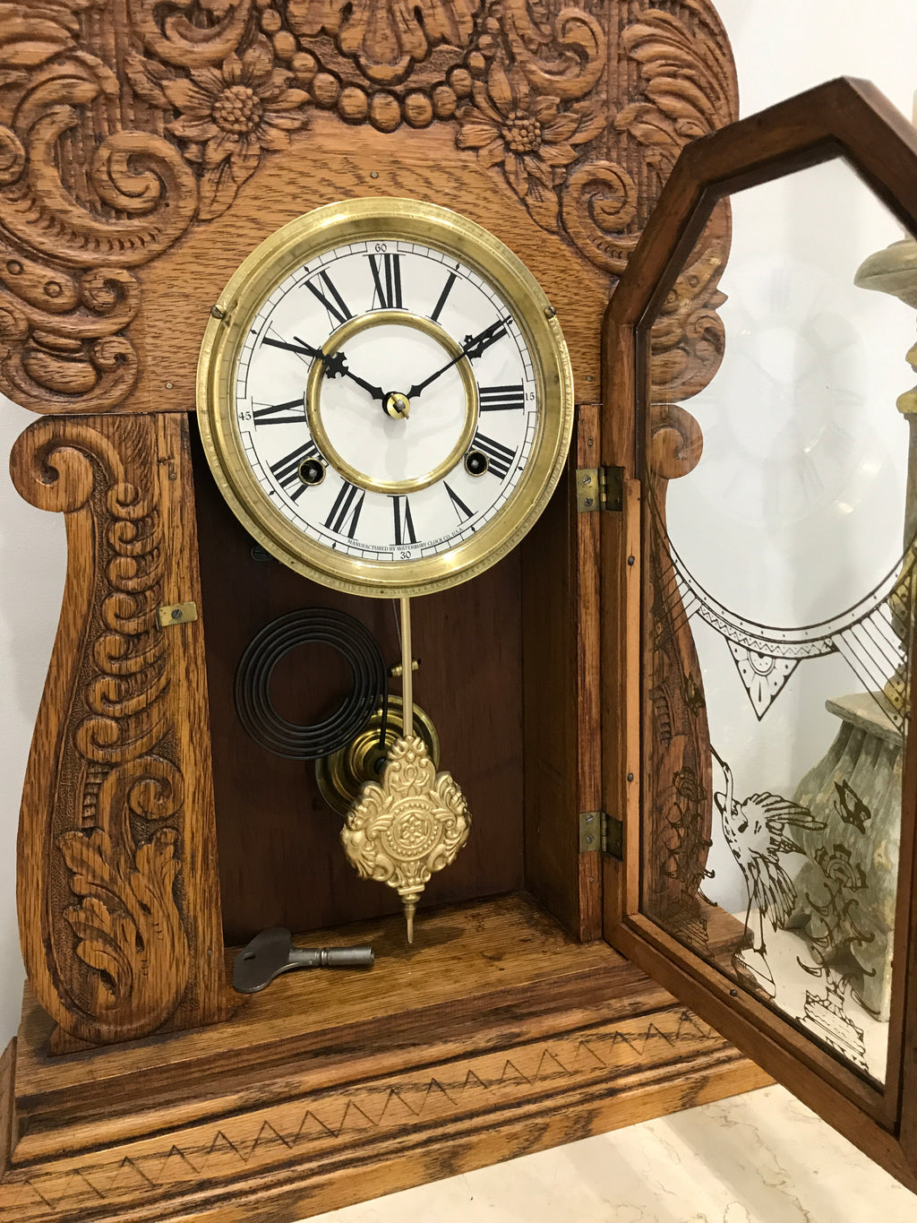 Antique Waterbury Cottage Mantel Clock | Adelaide Clocks