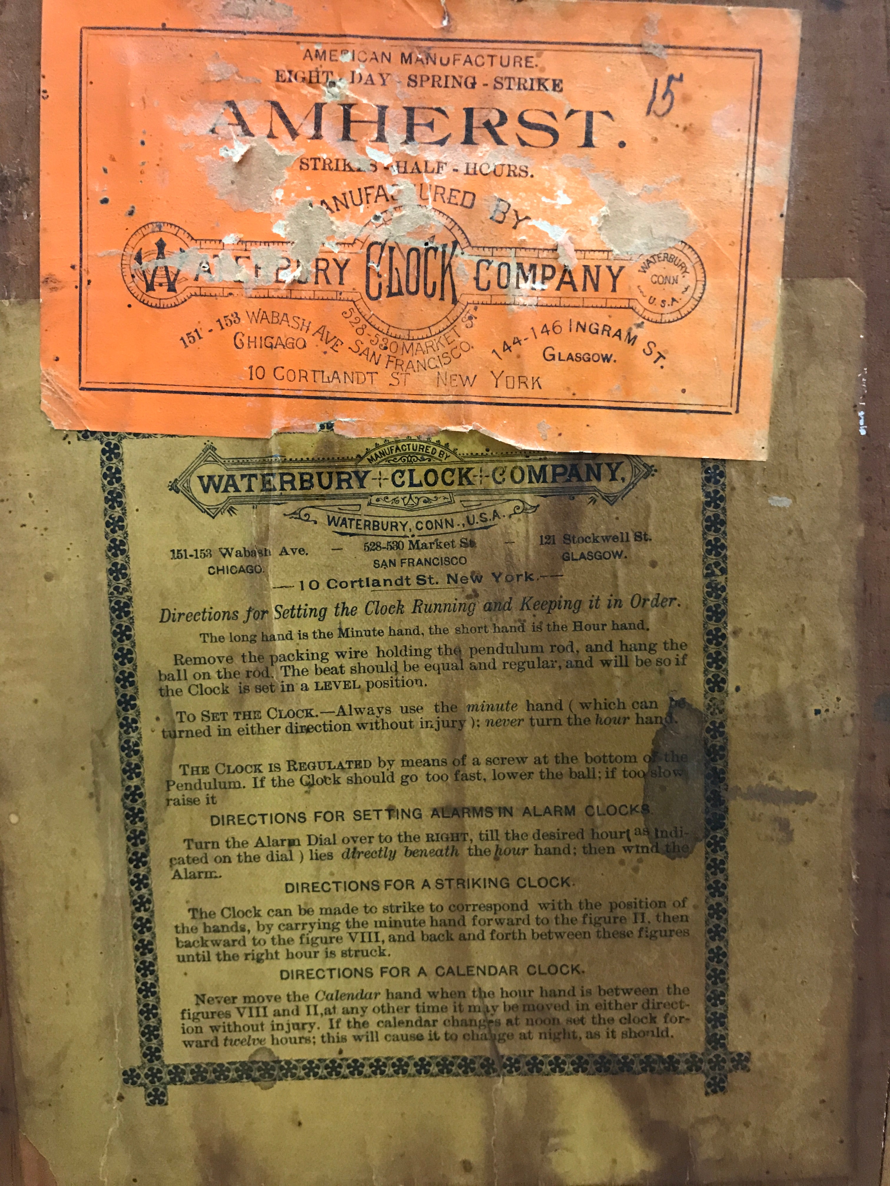 Antique Waterbury Cottage Mantel Clock | Adelaide Clocks