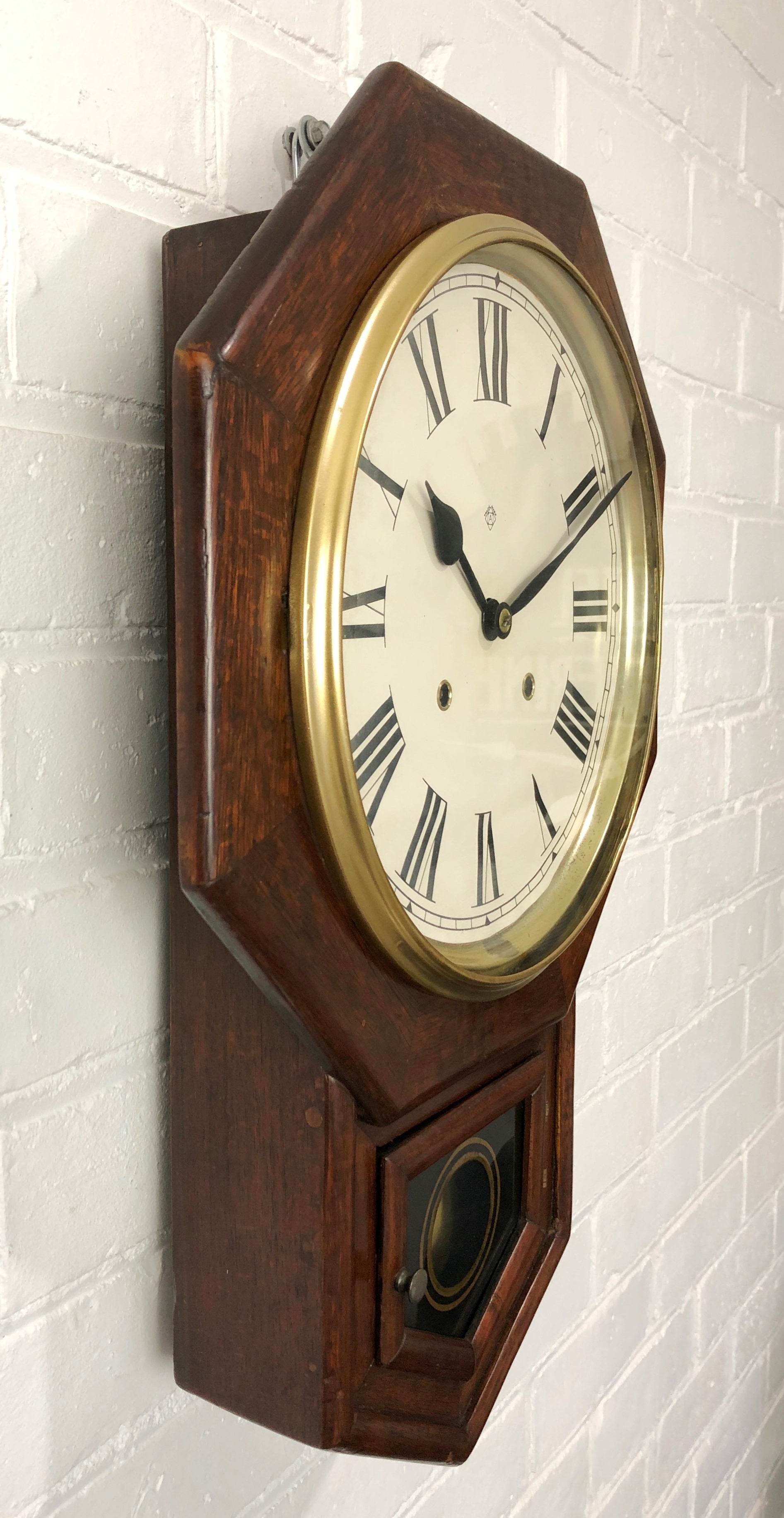 Antique ANSONIA Hammer Coil Chime Wall Clock | eXibit collection