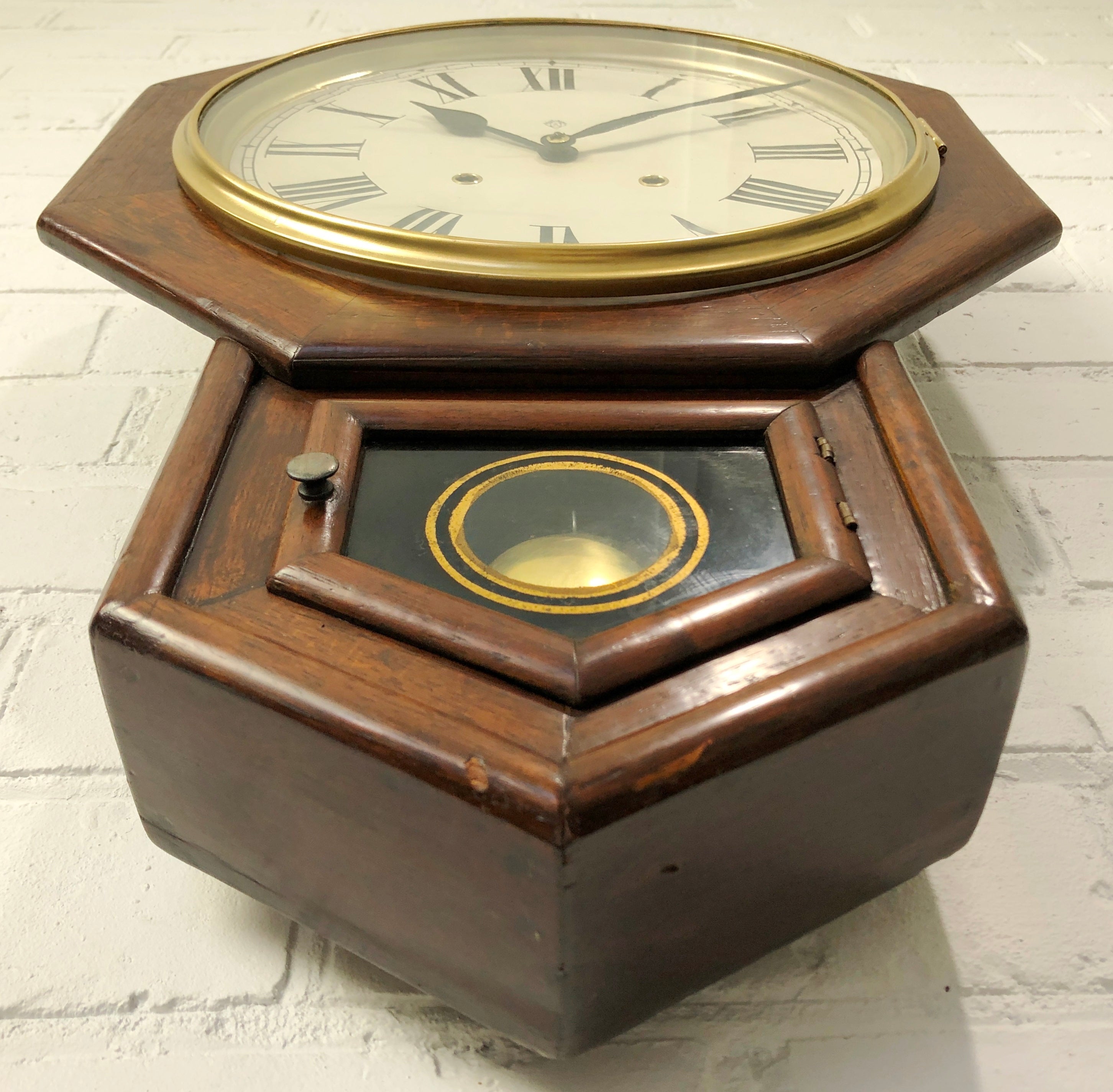 Antique ANSONIA Hammer Coil Chime Wall Clock | eXibit collection