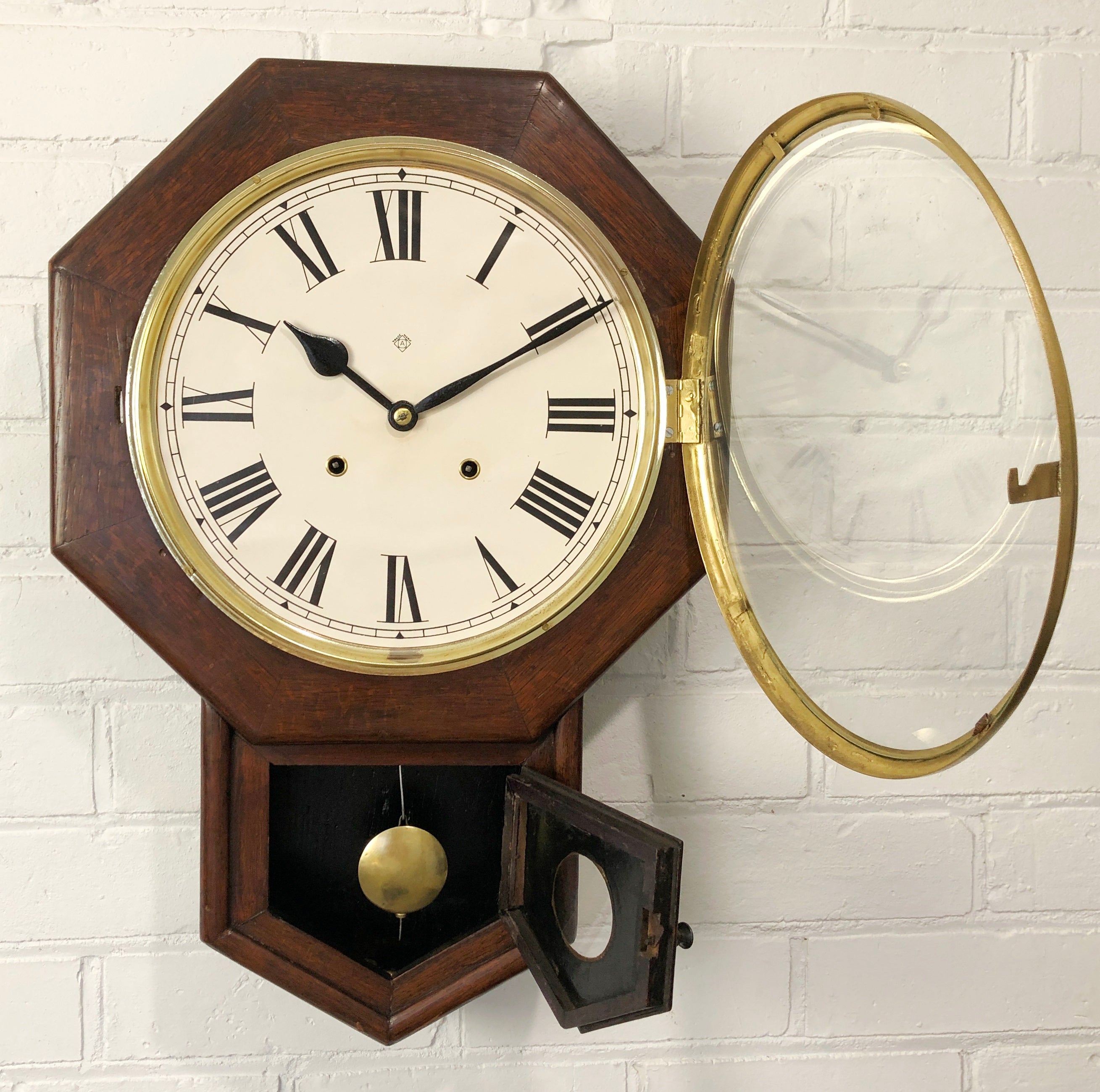 Antique ANSONIA Hammer Coil Chime Wall Clock | eXibit collection