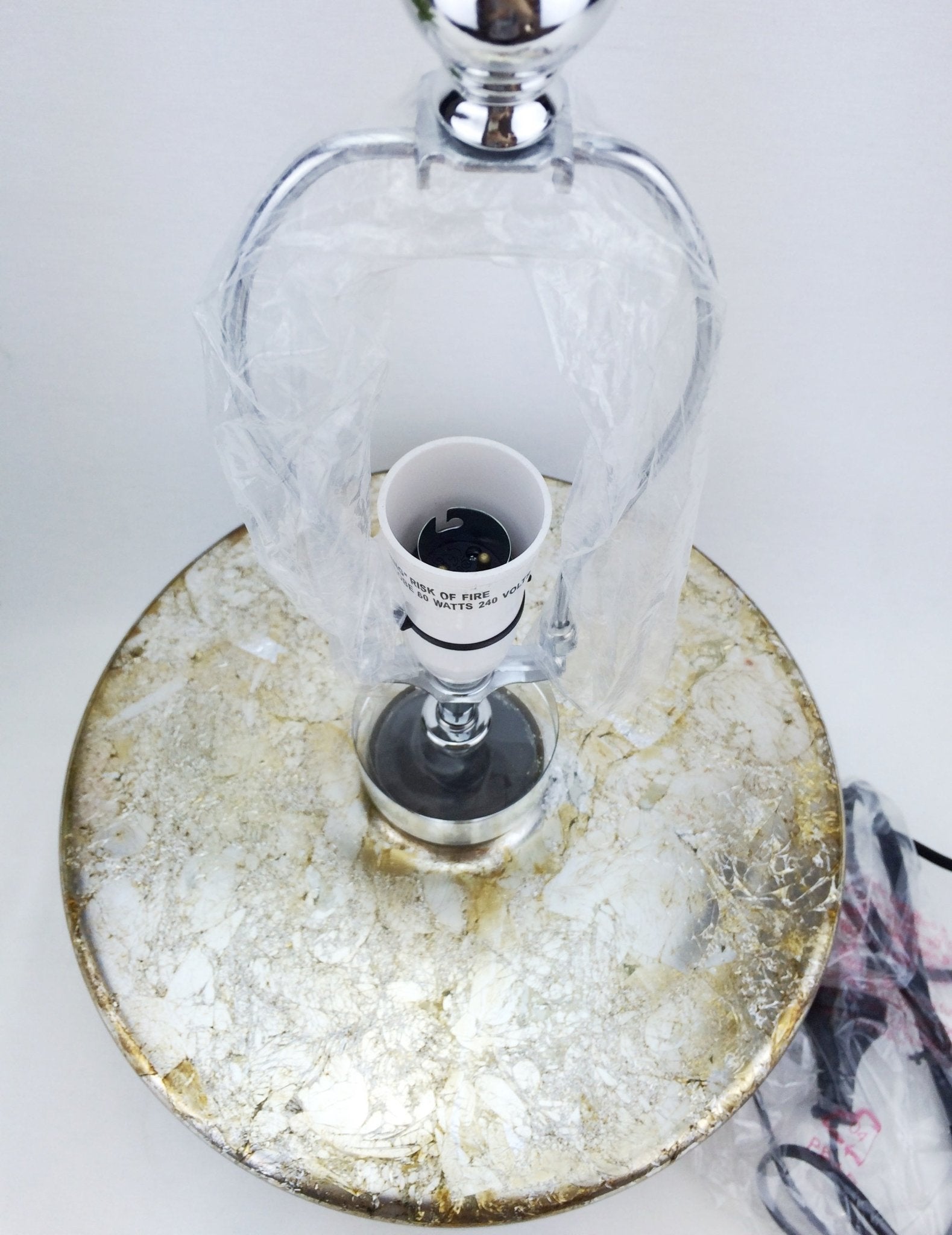 Vintage Rustic Style Crackle Look Table Lamp Base | eXibit collection