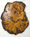 Tasmanian Oak Mulga Burl Battery Clock | eXibit collection