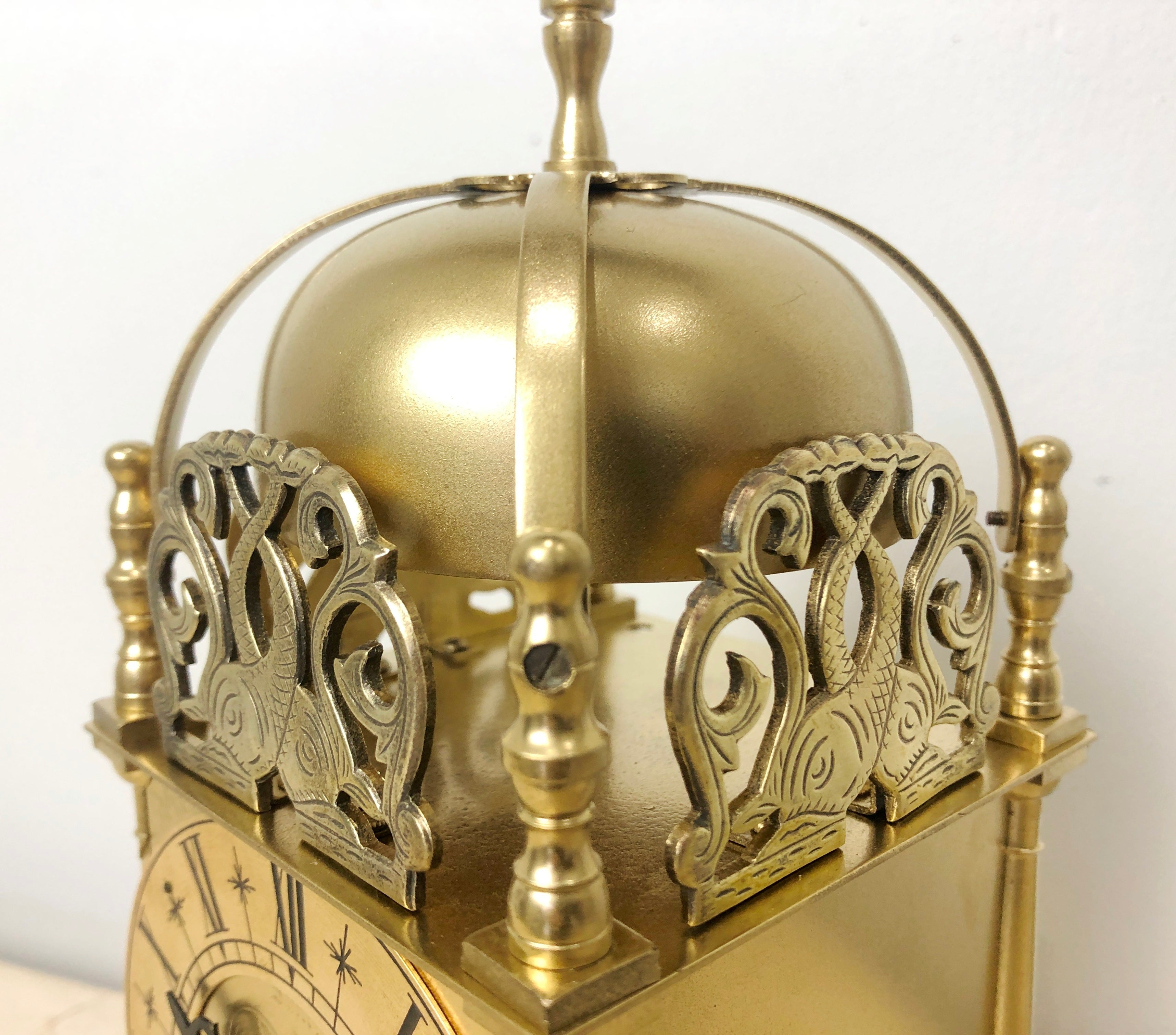 Vintage Brass Lantern Smiths England Bell Mantel Clock | eXibit collection