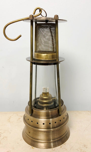 Vintage Bronze Lantern Miners Lamp | eXibit collection