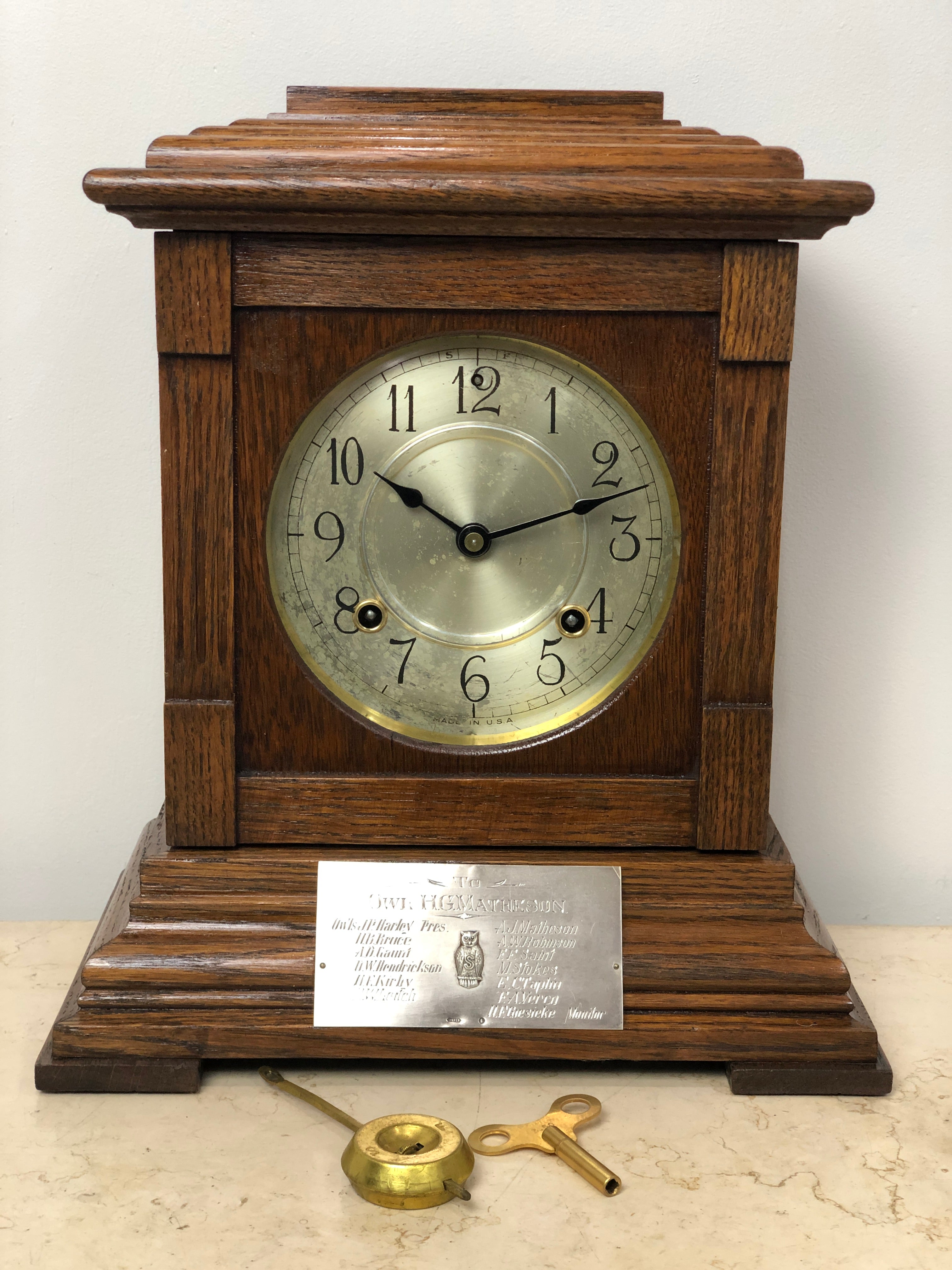 Antique Original ANSONIA Hammer Chime Mantel Clock | eXibit collection