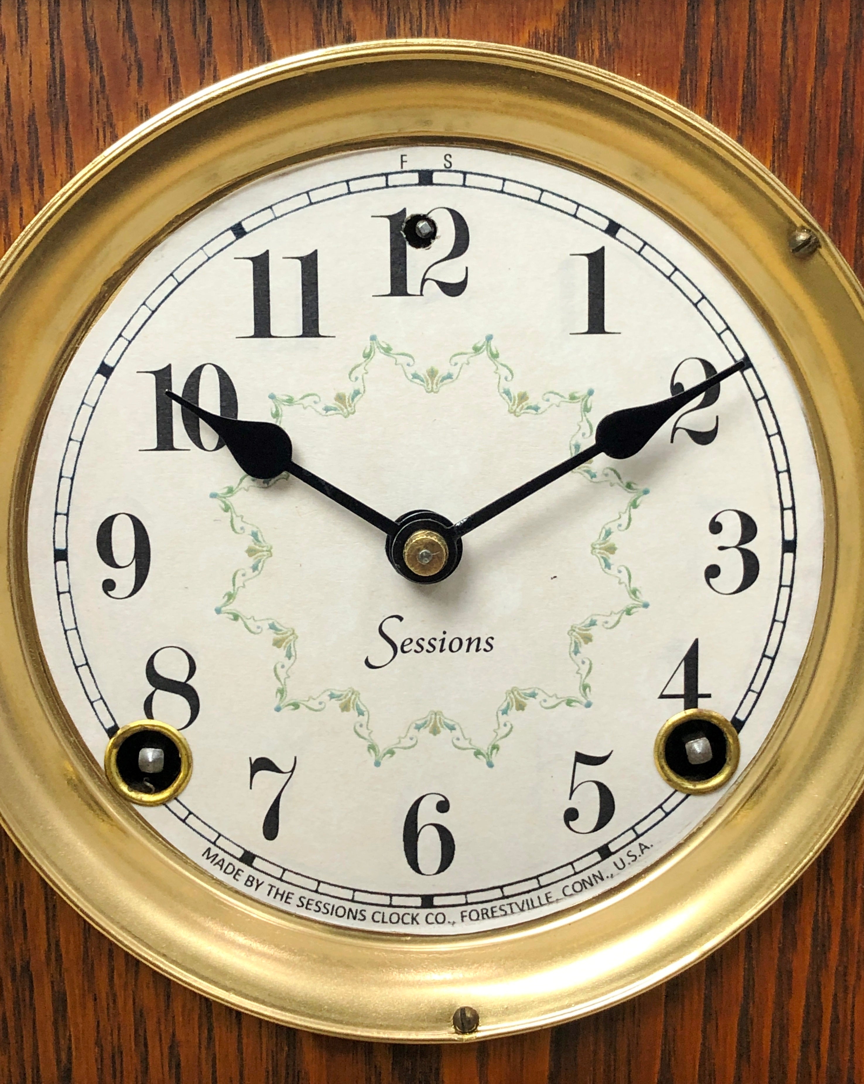 Antique Sessions Hammer Coil Chime Mantel Clock | eXibit collection