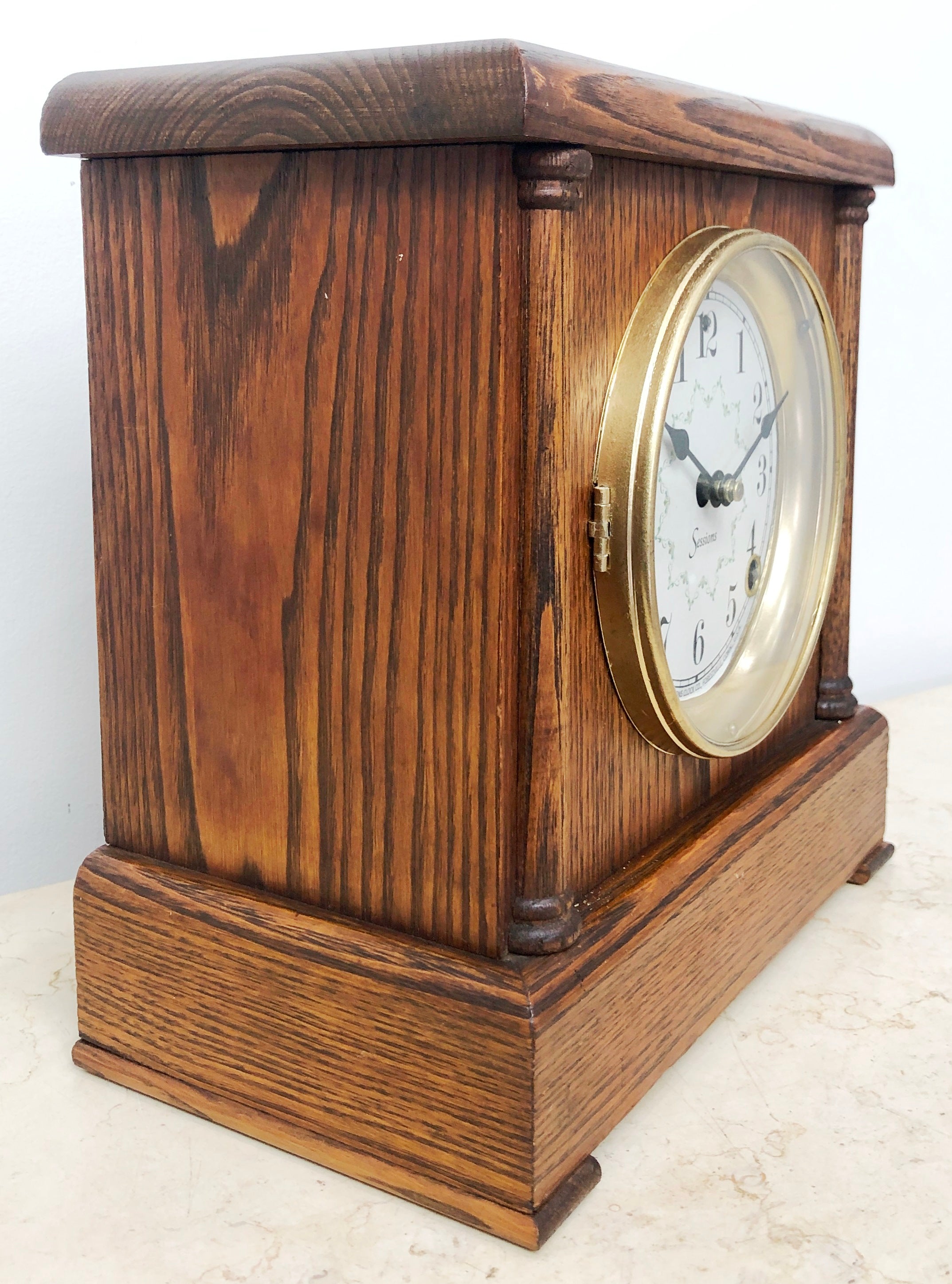 Antique Sessions Hammer Coil Chime Mantel Clock | eXibit collection