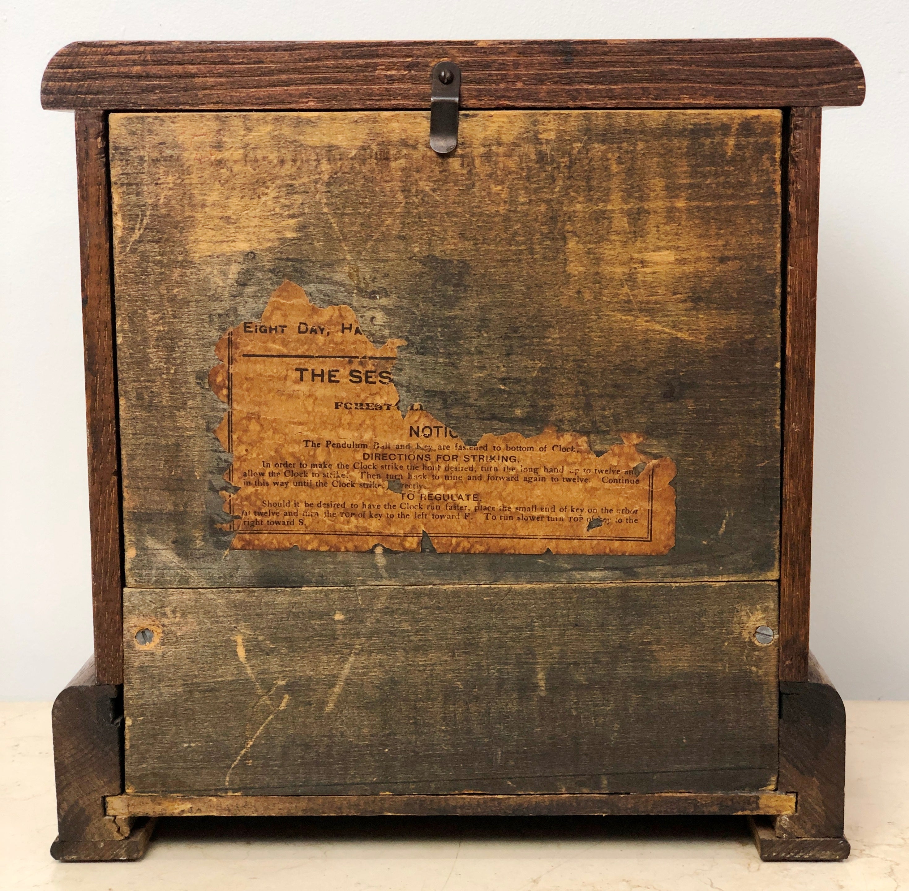 Antique Sessions Hammer Coil Chime Mantel Clock | eXibit collection