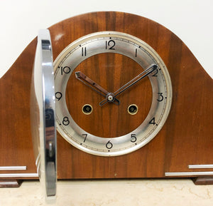 Vintage F.H.S. German Hammer Chime Mantel Clock | eXibit collection