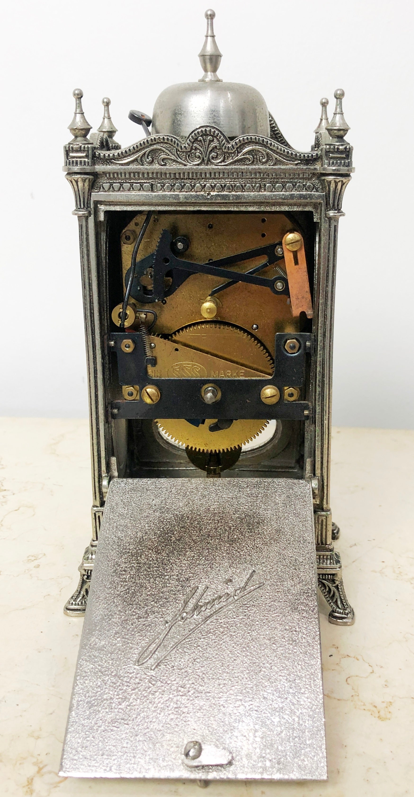 Vintage SCHMID SCHLENKER Ornate 8 Day Bell Chime Mantel Clock | eXibit collection