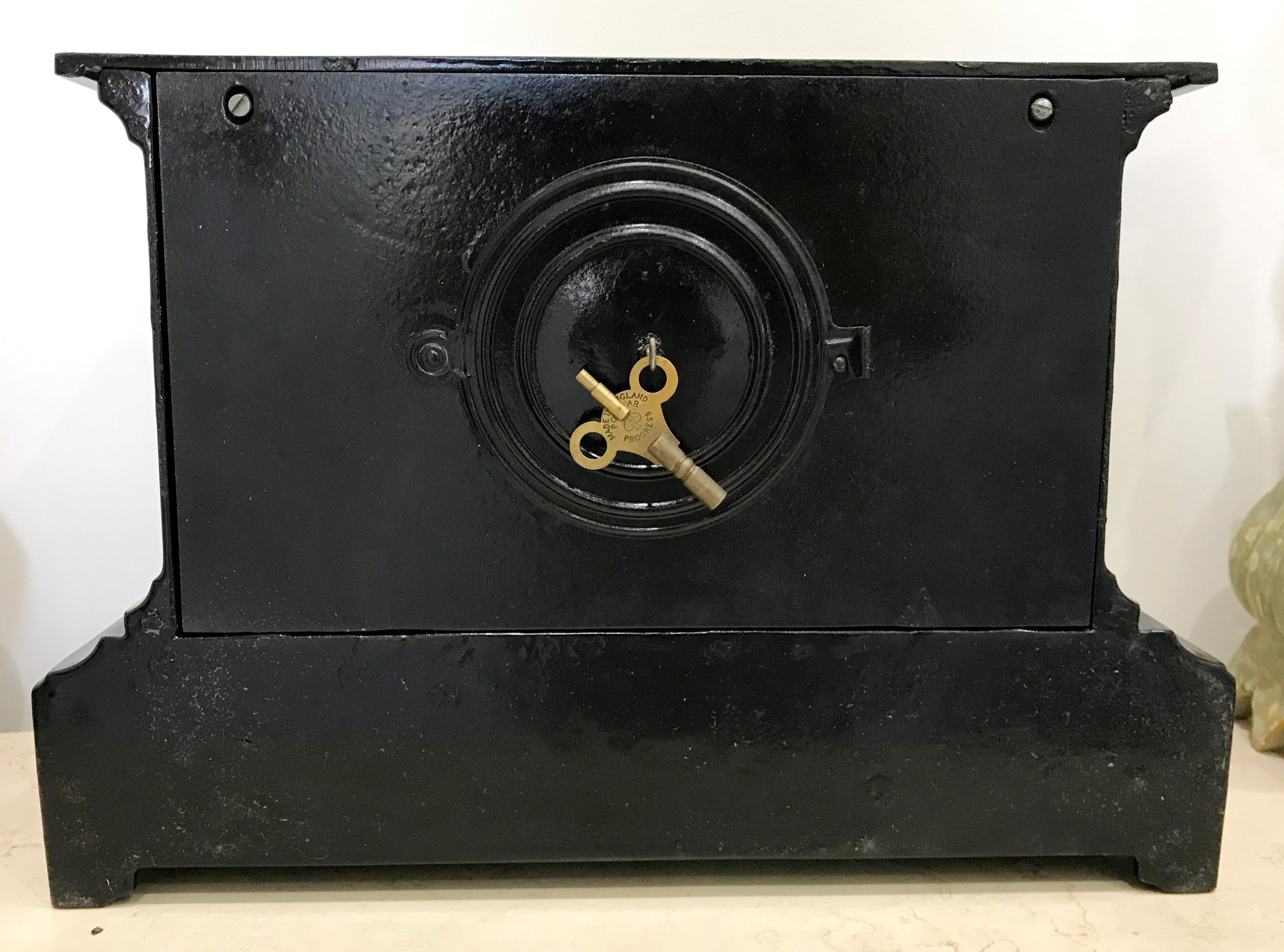 Antique ANSONIA Cast Iron Mantel Clock | eXibit collection