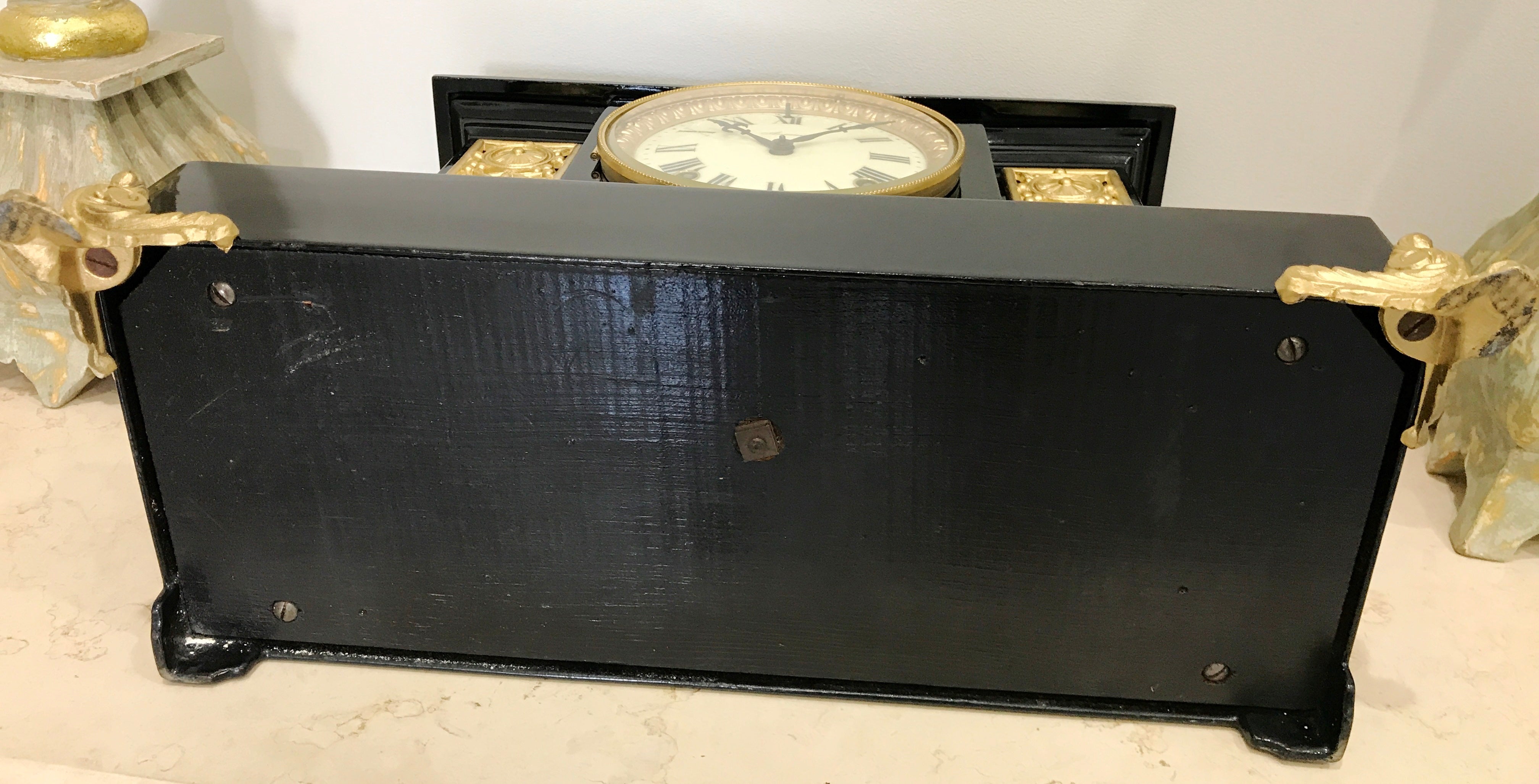 Antique ANSONIA Cast Iron Mantel Clock | eXibit collection
