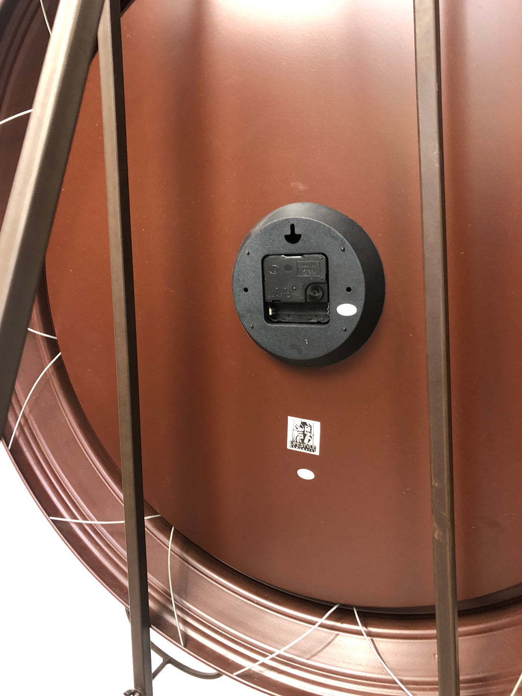 LARGE 70CM Round Metal Vintage Style Battery Clock on Display Easel | Adelaide Clocks