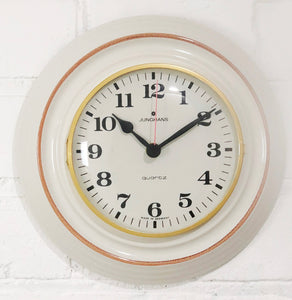 Vintage JUNGHANS Ceramic Quartz Kitchen Wall Clock | eXibit collection